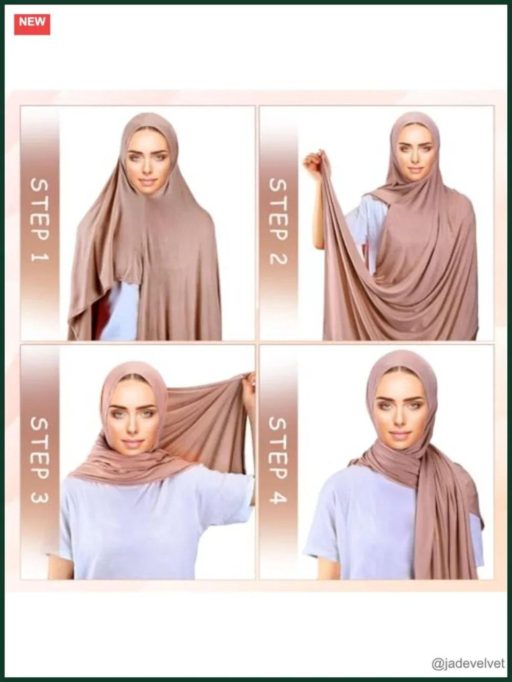 6 Pack Jersey Hijab Scarf Set Lightweight Stretch Muslim Head Wrap Long Shawl